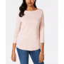 Women's Pima Cotton Boat-Neck Top, Created for Macy's