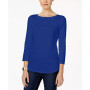 Women's Pima Cotton Boat-Neck Top, Created for Macy's