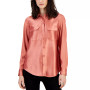 Women's Satin Collared Utility Blouse, Created for Macy's