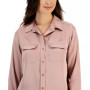 Women's Satin Collared Utility Blouse, Created for Macy's