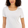 Short Sleeve Scoop Neck Top, Created for Macy's
