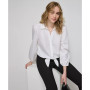 Women's Long Sleeve Tie-Waist Blouse