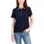 Women's Collared Short-Sleeve Polo Top