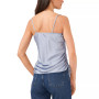 Women's Sleeveless Cowl Neck Ruched Tank Top