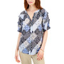 Women's Cotton Patchwork-Print Top