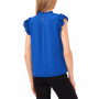 Women's Smocked-Yoke Ruffle-Sleeve Textured Top