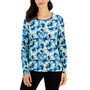 Women's Floral Long-Sleeve Top, Created for Macy's