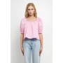 Women's Square neckline Puff Sleeve Top