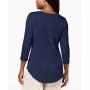 3/4-Sleeve Solid Tunic Top, Created for Macy's