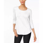 3/4-Sleeve Solid Tunic Top, Created for Macy's