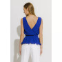 Women's Pleated Peplum Top