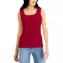 Petite Cotton Square-Neck Tank Top, Created for Macy's