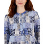 Women's Cotton Patchwork-Print Popover Top