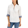 Women's Cotton Zippered Utility Shirt
