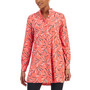 Women's Printed Long-Sleeve Popover Tunic, Created for Macy's