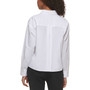 Women's Karl Script Trim Poplin Buttoned Top
