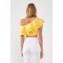 Women's Ruffled One Shoulder Top