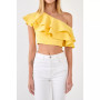 Women's Ruffled One Shoulder Top