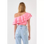 Women's Ruffled One Shoulder Top