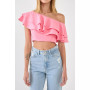Women's Ruffled One Shoulder Top