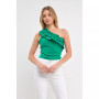 Women's Ruffled Asymmetrical Bodysuit