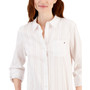 Women's Cotton Textured Stripe Blouse