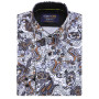 Men's Paisley Four-Way Stretch Button Down Slim Fit Shirt