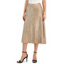 Women's Sequined Shimmering Pull-On Midi Skirt