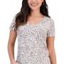 Petite Cloud Print V-Neck Perfect T-Shirt, Created for Macy's