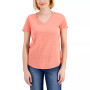 Petite Cloud Print V-Neck Perfect T-Shirt, Created for Macy's