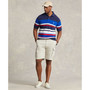Men's Big & Tall Striped Mesh Polo Shirt