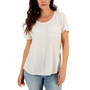 Petite Heathered Pocket T-Shirt, Created for Macy's