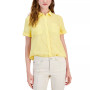 Women's Linen Pocket Logo Camp Shirt