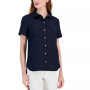 Women's Linen Pocket Logo Camp Shirt