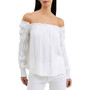 Women's Birch Seersucker Smocked Bardot Top