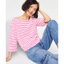 Women's Heavyweight Cotton Striped Boat-Neck Top, Created for Macy's