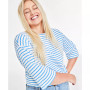 Women's Heavyweight Cotton Striped Boat-Neck Top, Created for Macy's