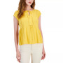 Women's Solid Pintuck Crochet-Trim Top
