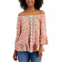 Petite Sunshine Floral On/Off the Shoulder Top, Created for Macy's