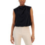 Petite Draped Mock Neck Sleeveless Top, Created for Macy's