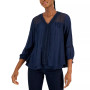 Women's 3/4-Sleeve Embroidered Lace Top, Created for Macy's