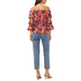 Women's Printed Off-The-Shoulder Bubble-Sleeve Blouse