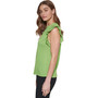 Women's Jewel-Neck Flutter-Sleeve Knit Top