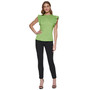 Women's Jewel-Neck Flutter-Sleeve Knit Top