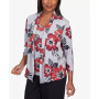Women's Classics Stamped Floral Two-for-One with Necklace Top