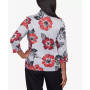 Women's Classics Stamped Floral Two-for-One with Necklace Top