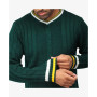 Men's Cable Knit Tipped V-Neck Sweater