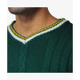 Men's Cable Knit Tipped V-Neck Sweater