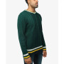Men's Cable Knit Tipped V-Neck Sweater