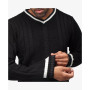Men's Cable Knit Tipped V-Neck Sweater